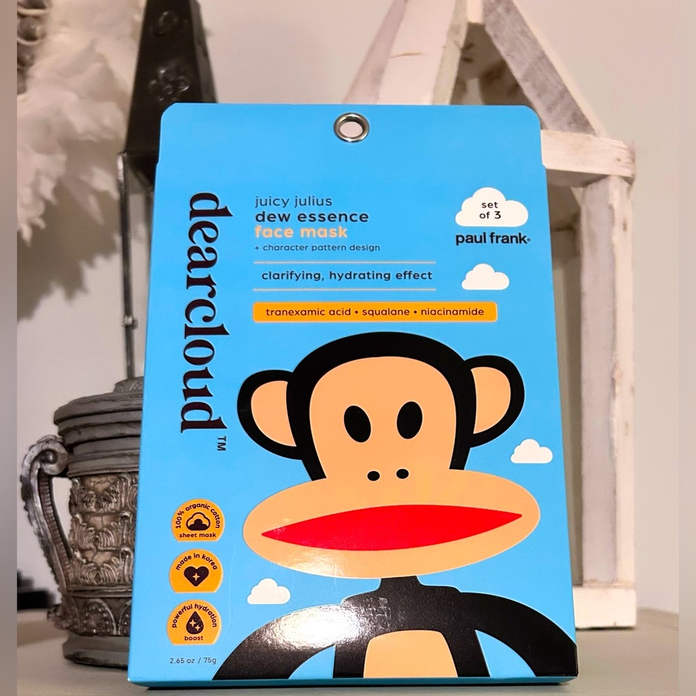 Juicy Julius Paul Frank Dew Essence Face Mask - Set of 3 - NEW